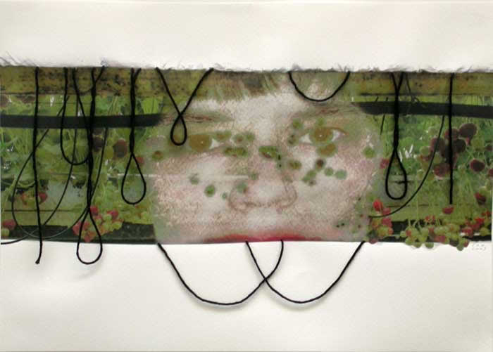 Selfportrait. 2004. Mixed media on paper. 52 x 30 cm