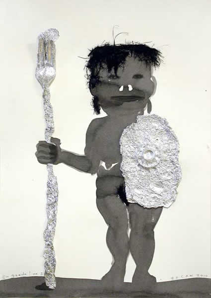 ‘En garde!’ (nr. 3). 2010. Mixed media on paper. 42 x 29,7 cm