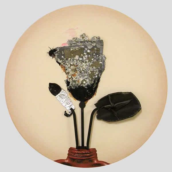 ‘Stillife’ (nr. 12). 2010. Mixed media on canvas. Diameter 40 cm