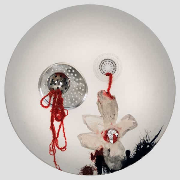 Untitled. 2010. Mixed media on canvas. Diameter 40 cm
