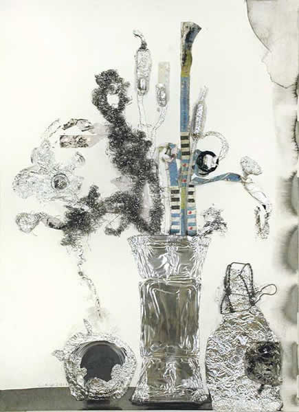 Vase (nr. 3). 2011. Mixed media on paper. 45 x 32,5 cm 